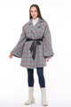 Unlined Cape Poncho with Belt Detail