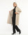 Midi Length Coat with Belt Tie Detail