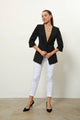 Single Button Slit Sleeve Jacket