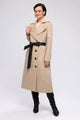 Leather Belted Cashew Coat