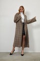 Belted Plaid Coat